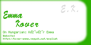emma kover business card