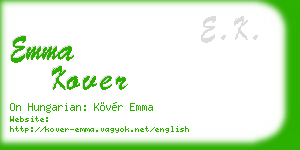 emma kover business card